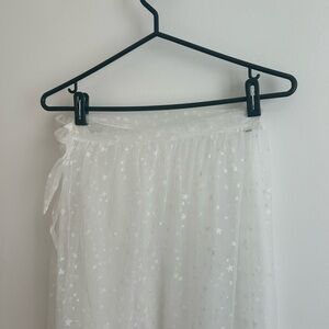 Delicate White Star Mesh Skirt